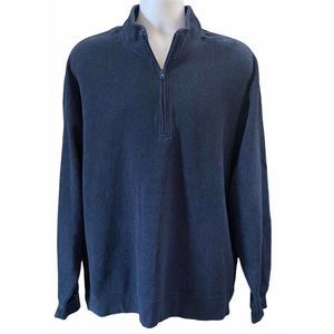 ORVIS 1/4 Quarter Zip Blue Pullover Sweater Sweatshirt Jacket Size XL